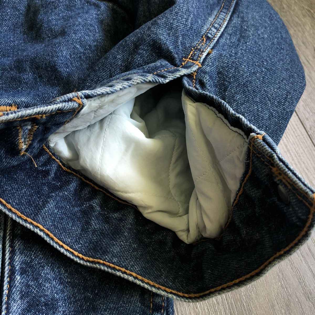Levi's Vintage 90s Levis Dry Goods Sherpa Lined Trucker Jean Jacket Size US XL / EU 56 / 4 - 7 Thumbnail