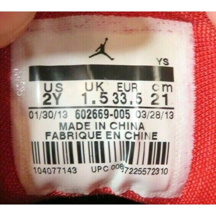 what size is 2y in nike