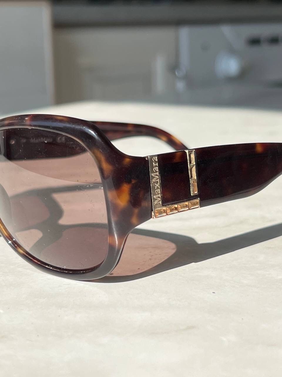 Max Mara × Vintage Max Mara vintage sunglasses brown frame mask Italy Size ONE SIZE - 2 Thumbnail