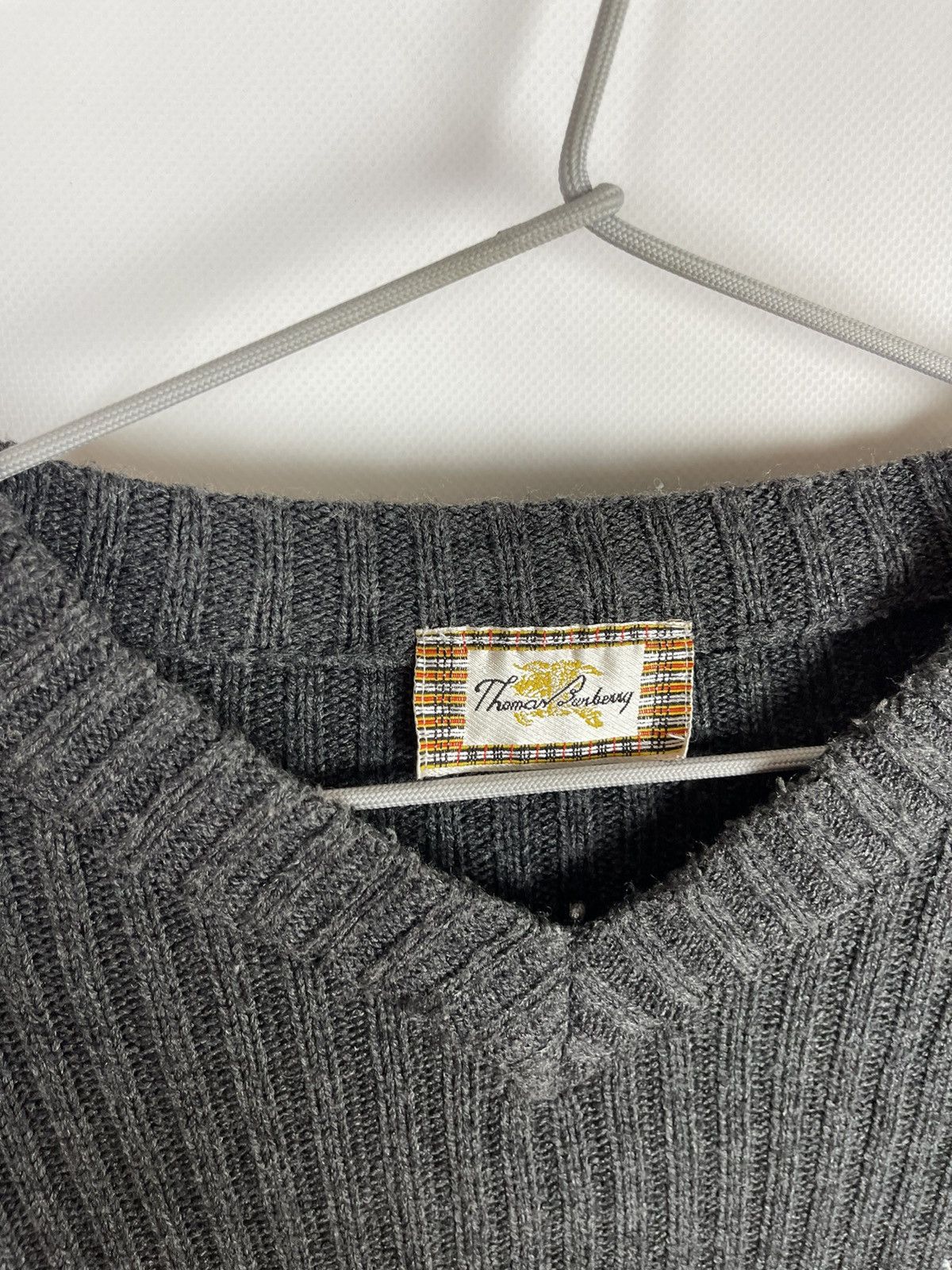 Burberry Thomas Burberry vintage embroidered logo sweater knitted Size US XL / EU 56 / 4 - 8 Thumbnail