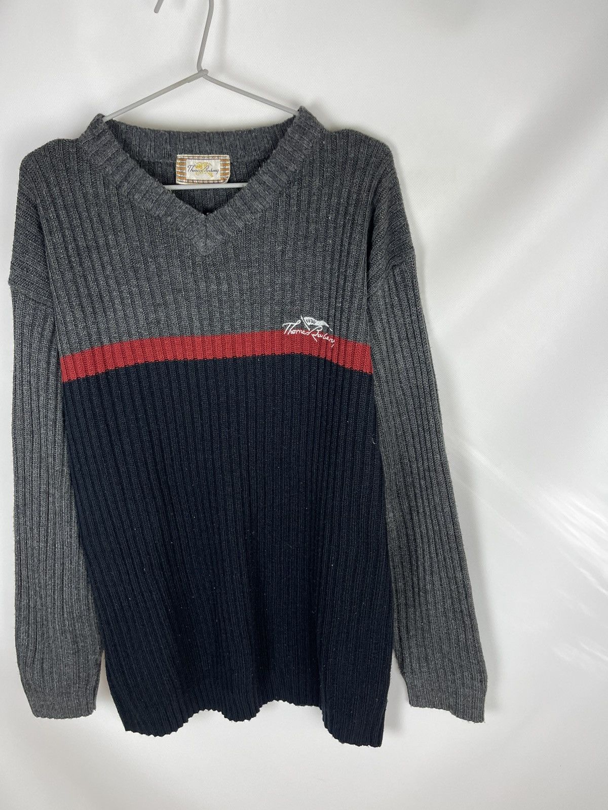 Burberry Thomas Burberry vintage embroidered logo sweater knitted Size US XL / EU 56 / 4 - 5 Thumbnail