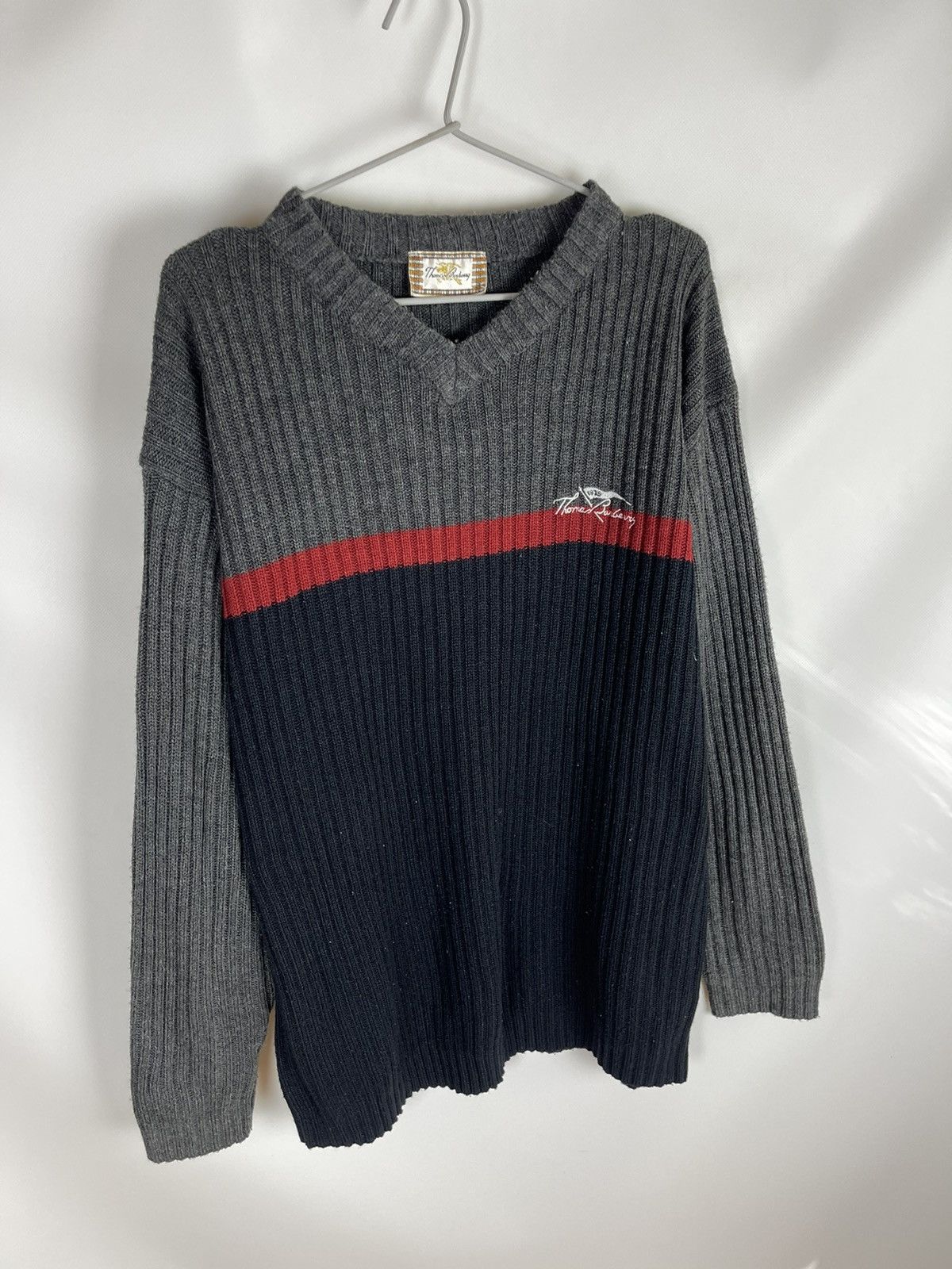 Burberry Thomas Burberry vintage embroidered logo sweater knitted Size US XL / EU 56 / 4 - 6 Thumbnail
