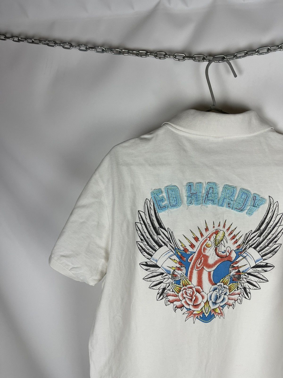 Christian Audigier Ed Hardy by Christian Audigier big logo polo tee shirt Size US XL / EU 56 / 4 - 12 Thumbnail