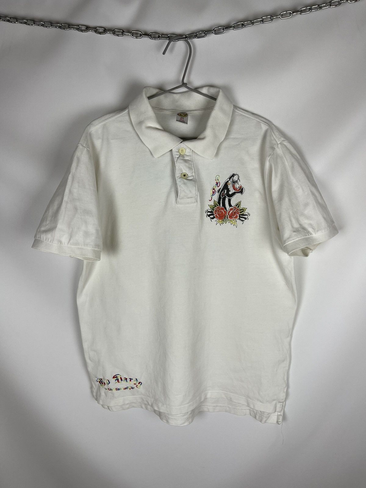 Christian Audigier Ed Hardy by Christian Audigier big logo polo tee shirt Size US XL / EU 56 / 4 - 2 Thumbnail