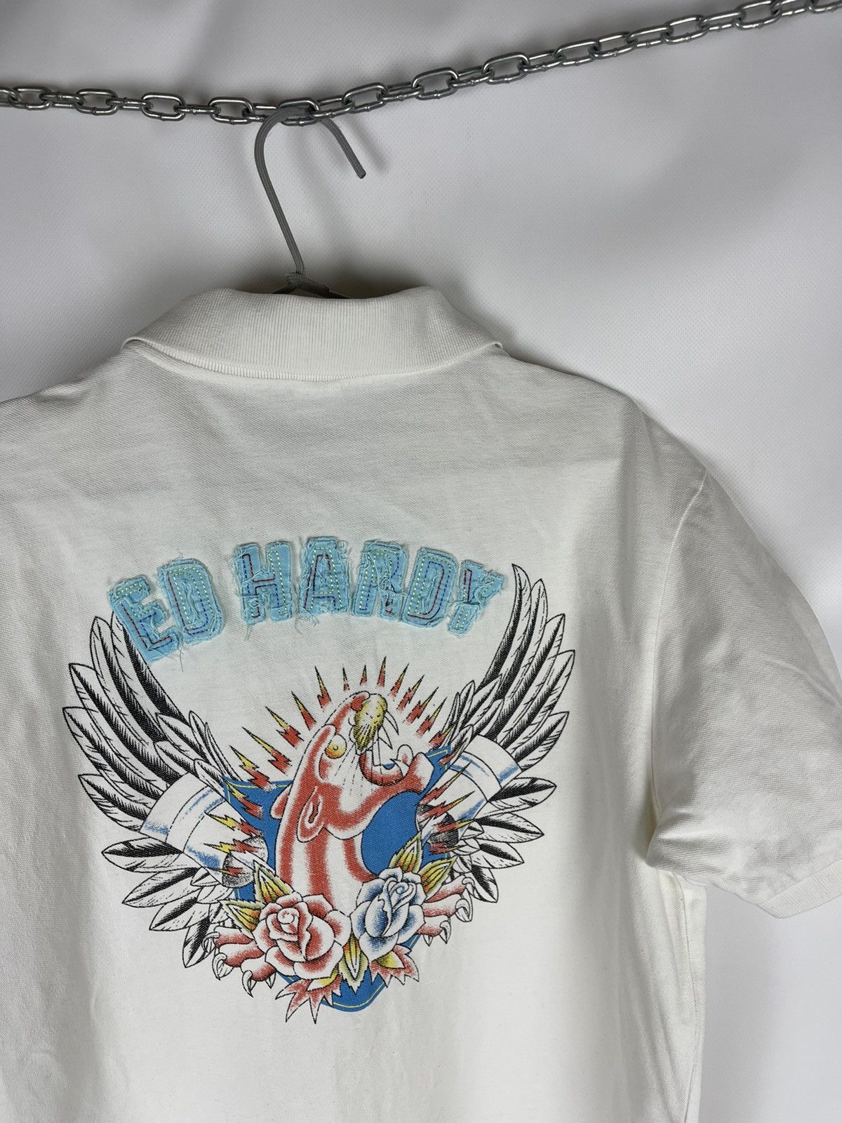 Christian Audigier Ed Hardy by Christian Audigier big logo polo tee shirt Size US XL / EU 56 / 4 - 14 Thumbnail