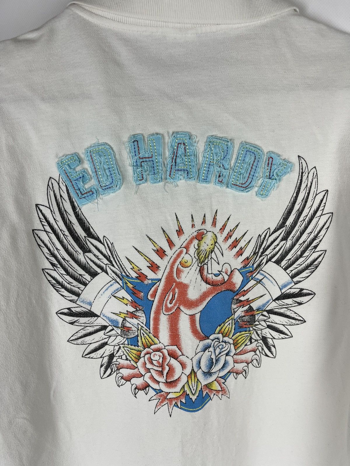 Christian Audigier Ed Hardy by Christian Audigier big logo polo tee shirt Size US XL / EU 56 / 4 - 13 Thumbnail