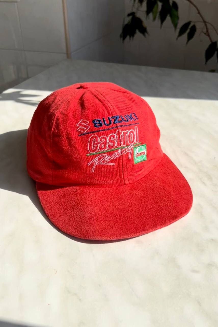 Lucky Brand Vintage 90s Suzuki Castrol Racing Team Cap Hat Size ONE SIZE - 1 Thumbnail