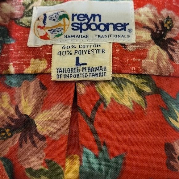 Reyn Spooner Vintage Reyn Spooner Red Flower Hawaiian Shirt | Grailed