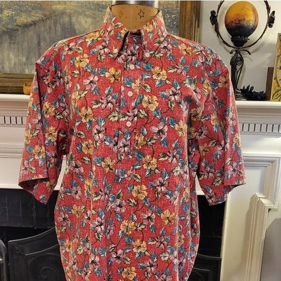 Reyn Spooner Vintage Reyn Spooner Red Flower Hawaiian Shirt | Grailed