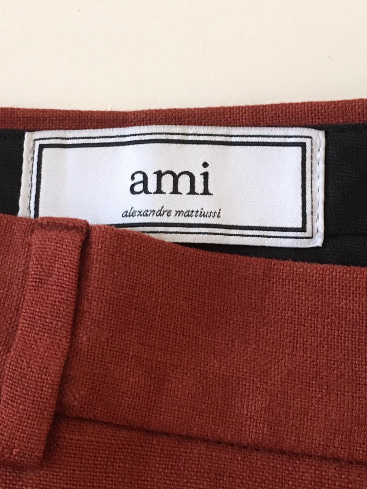 AMI [LAST DROP] 100% Organic Brick Linen trousers Size US 32 / EU 48 - 5 Thumbnail