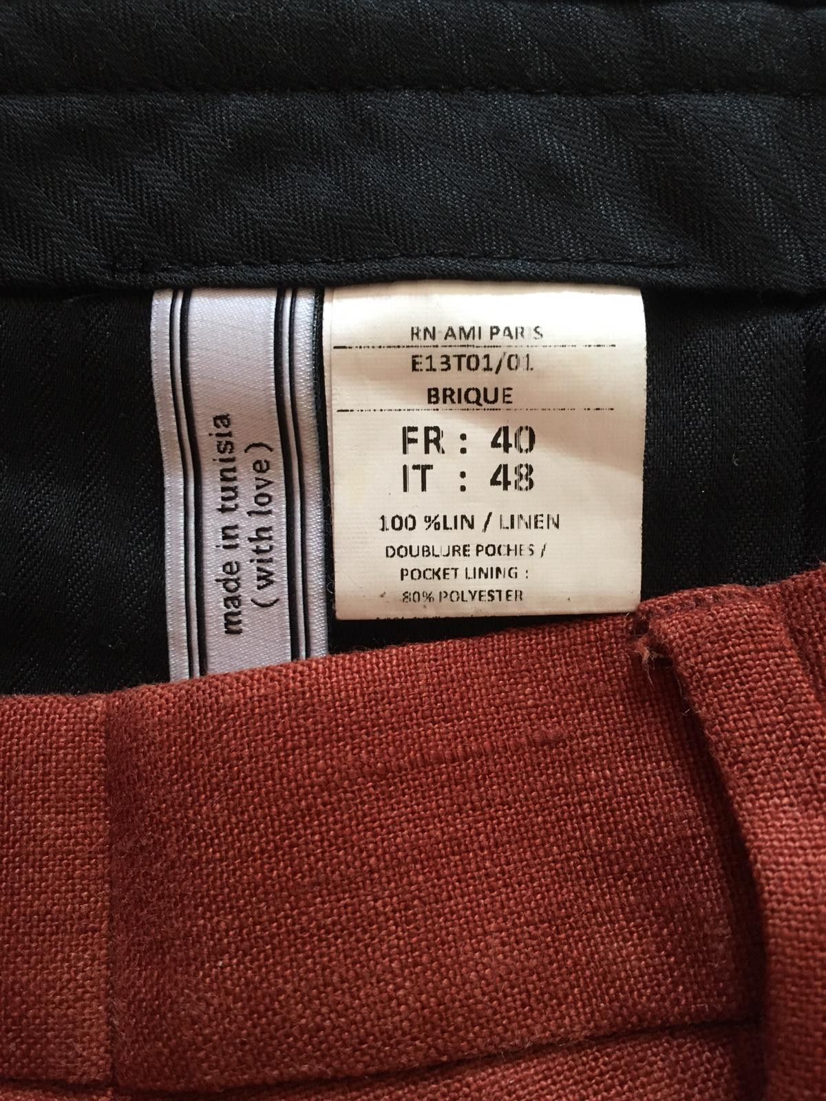 AMI [LAST DROP] 100% Organic Brick Linen trousers Size US 32 / EU 48 - 4 Thumbnail