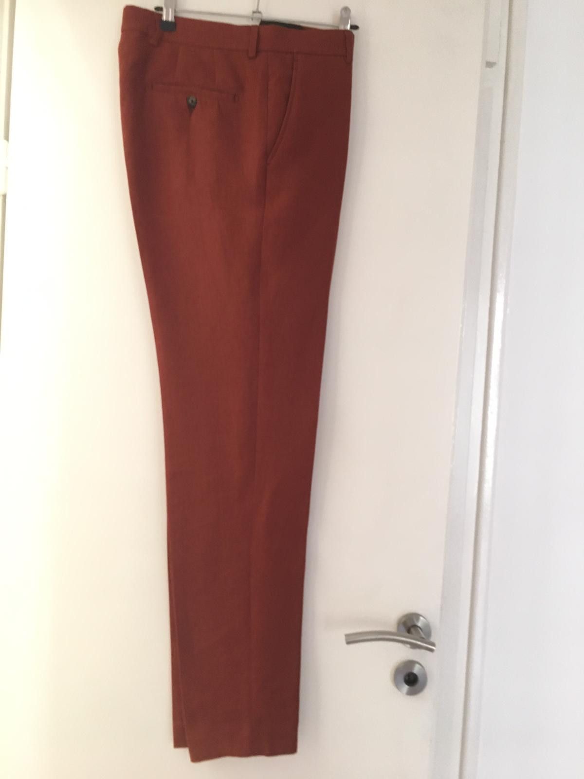AMI [LAST DROP] 100% Organic Brick Linen trousers Size US 32 / EU 48 - 2 Thumbnail