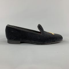 NEW LOUIS VUITTON SLIPPER AUTEUIL SHOES 7 41 BLACK VELVET LOAFERS