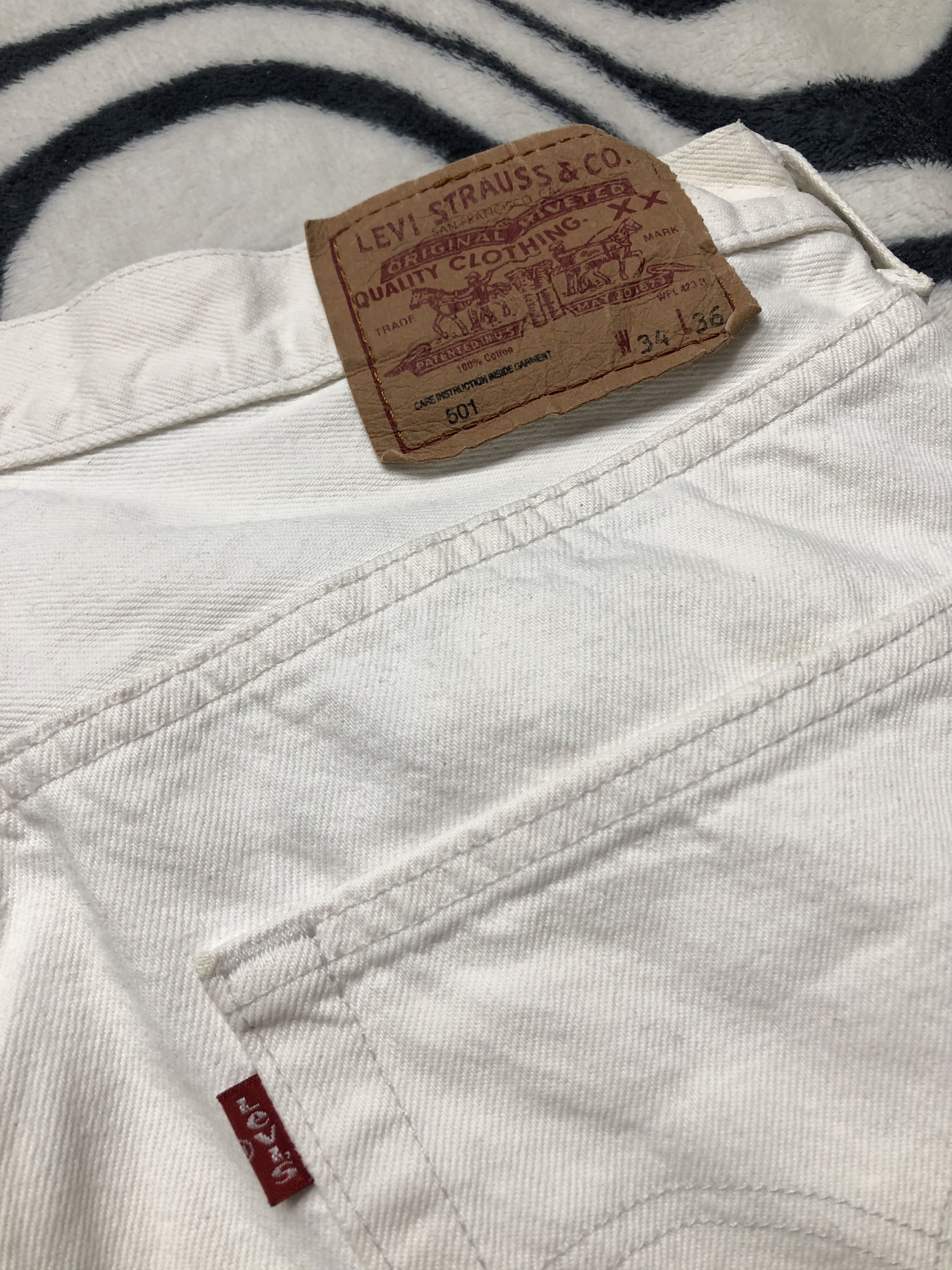 Levi's Levis 501 Vintage Mens Denim Pants Made in France Size US 34 / EU 50 - 2 Thumbnail
