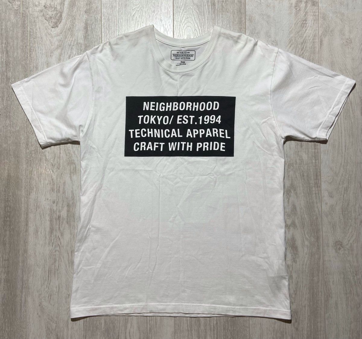 Japanese Brand × Neighborhood Neighborhood Box Logo T-Shirt Size US XL / EU 56 / 4 - 1 Thumbnail