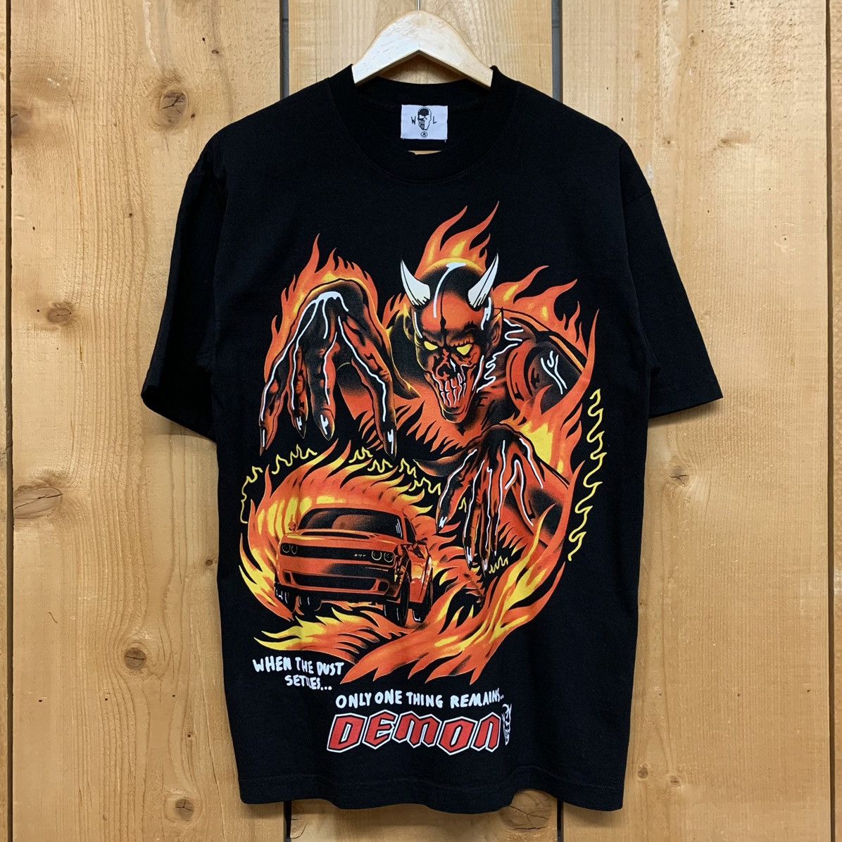 Warren Lotas warren lotas dodge srt demon tee shirt black dust 