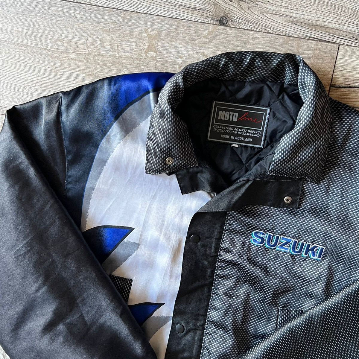 Vintage Black racing vintage jacket Suzuki Size US L / EU 52-54 / 3 - 3 Thumbnail