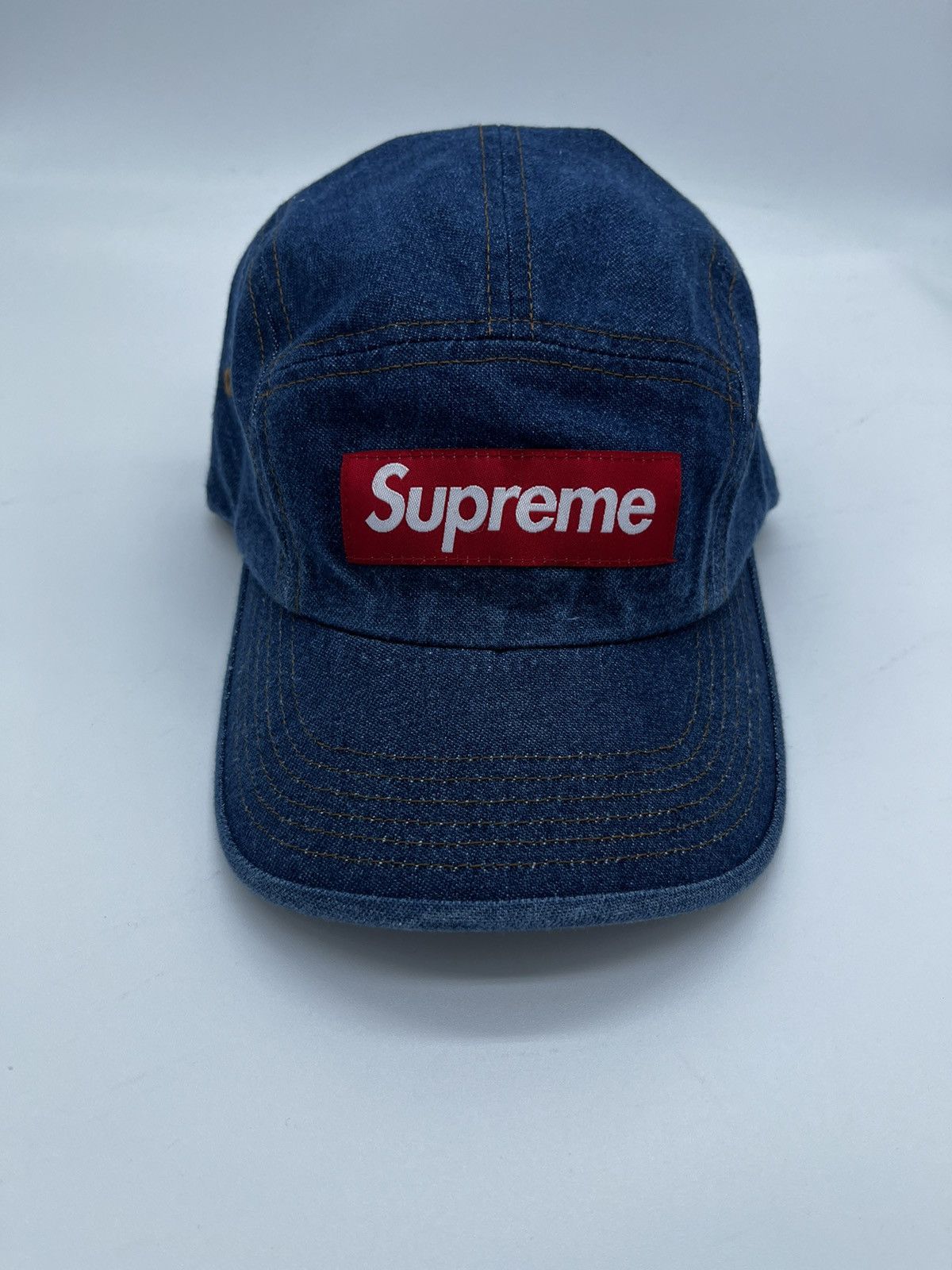 Supreme Washed Chino Twill Camp Cap Denim