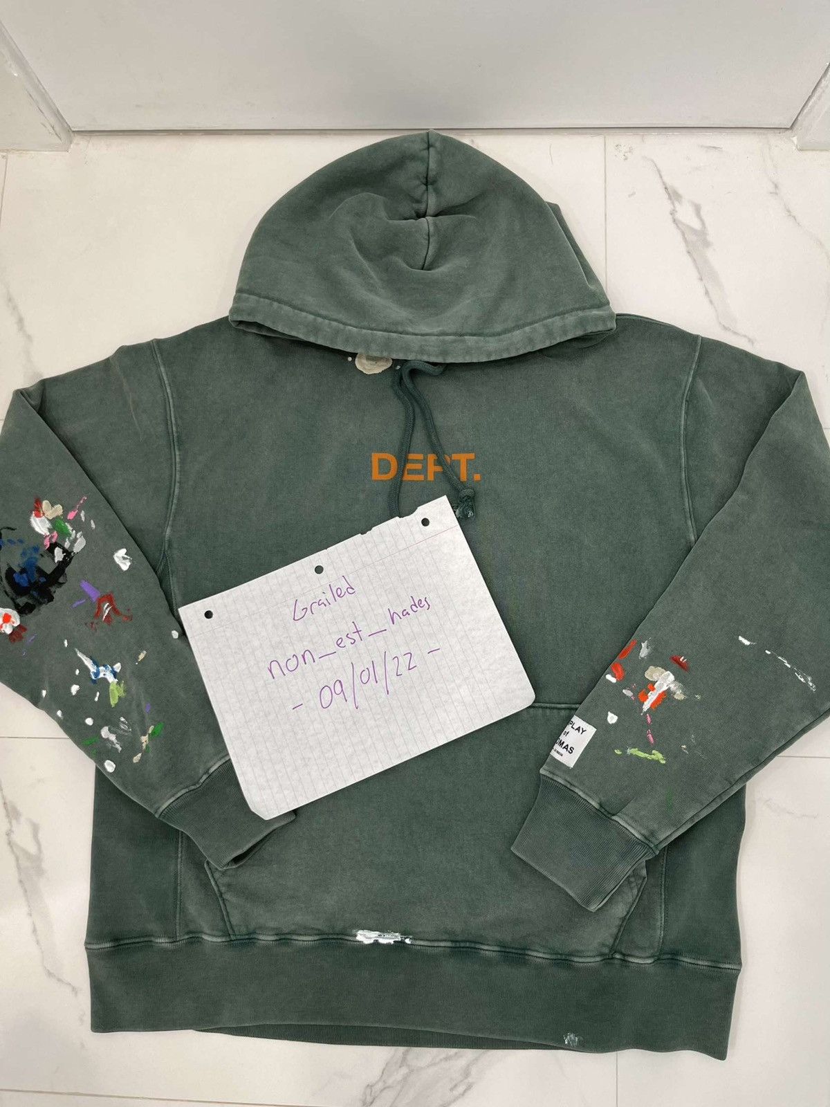 Gallery outlets Dept green hoodie