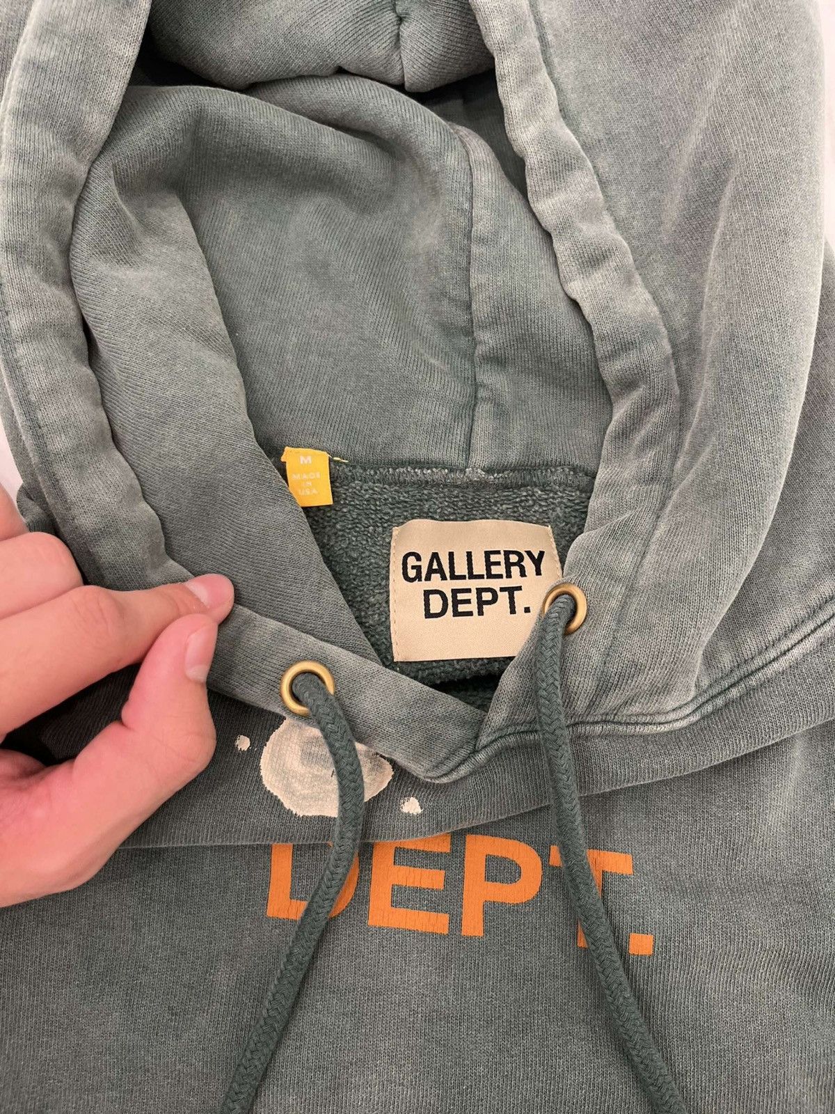 Gallery dept Paint splatter hoodie Green