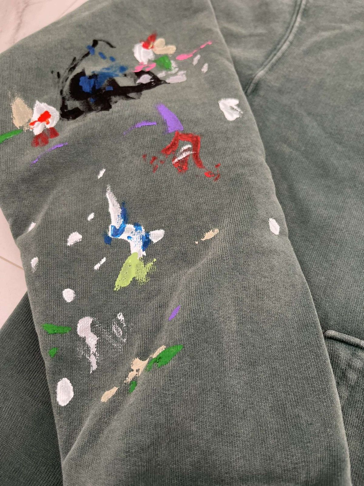 Gallery dept Paint splatter hoodie Green