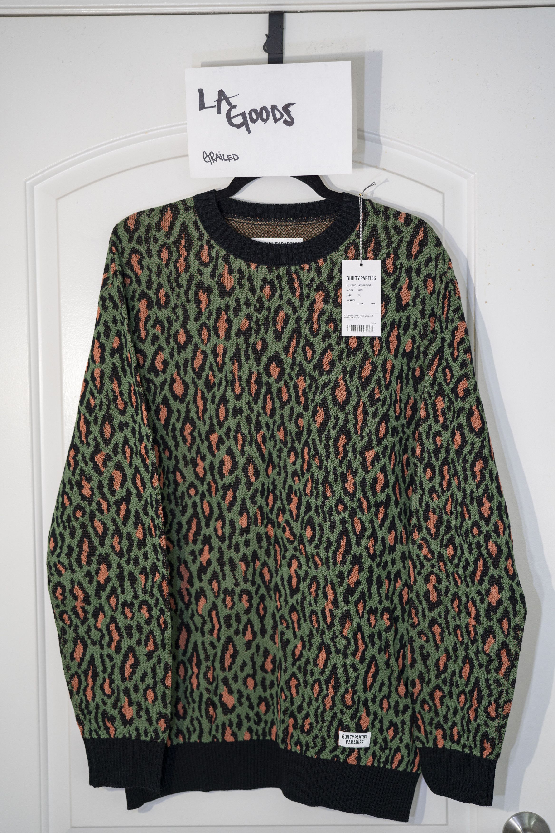 Wacko Maria Jacquard Leopard Print Sweater Size US XL / EU 56 / 4 - 1 Thumbnail