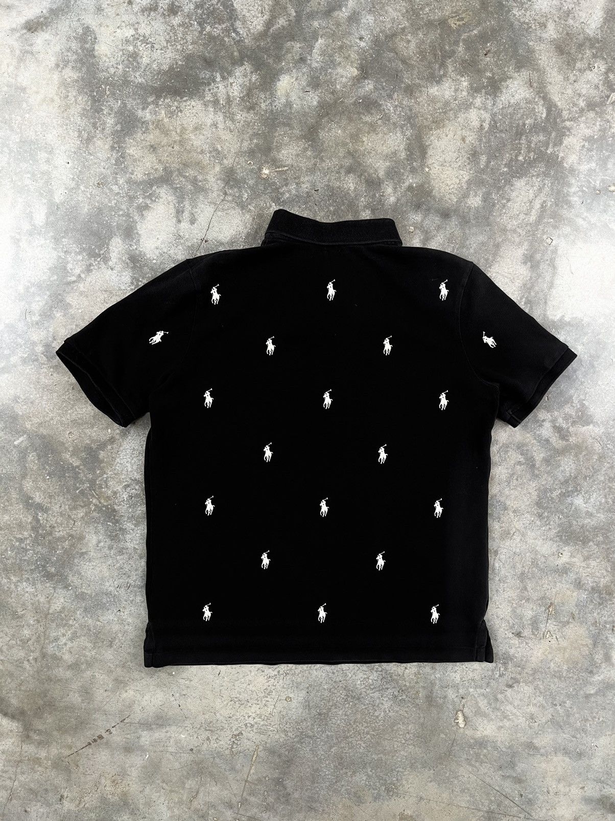 Polo Ralph Lauren Polo Ralph Lauren All Over Logo Shirt Black + White Medium Size US M / EU 48-50 / 2 - 3 Thumbnail