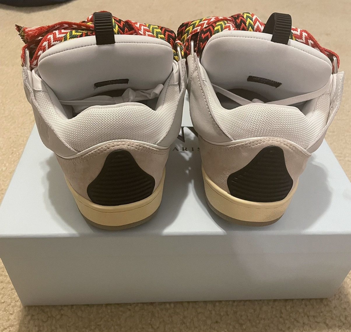 Lanvin Lanvin Curb Sneakers White/Multicolor Size 43 EU/10 US Size US 10 / EU 43 - 4 Thumbnail
