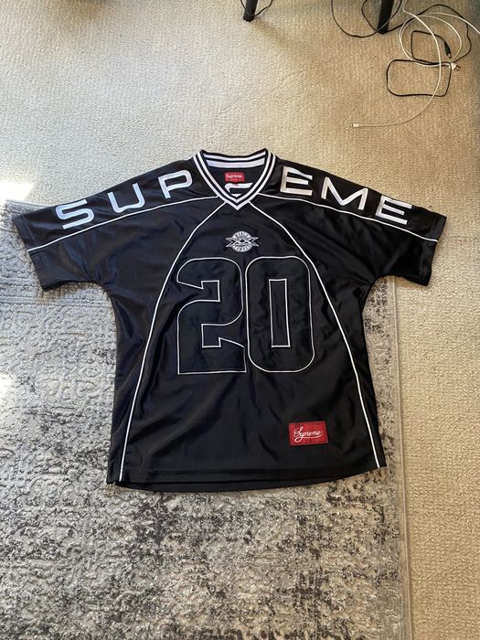 Supreme Supreme World Famous Black Paneled Jersey | Grailed