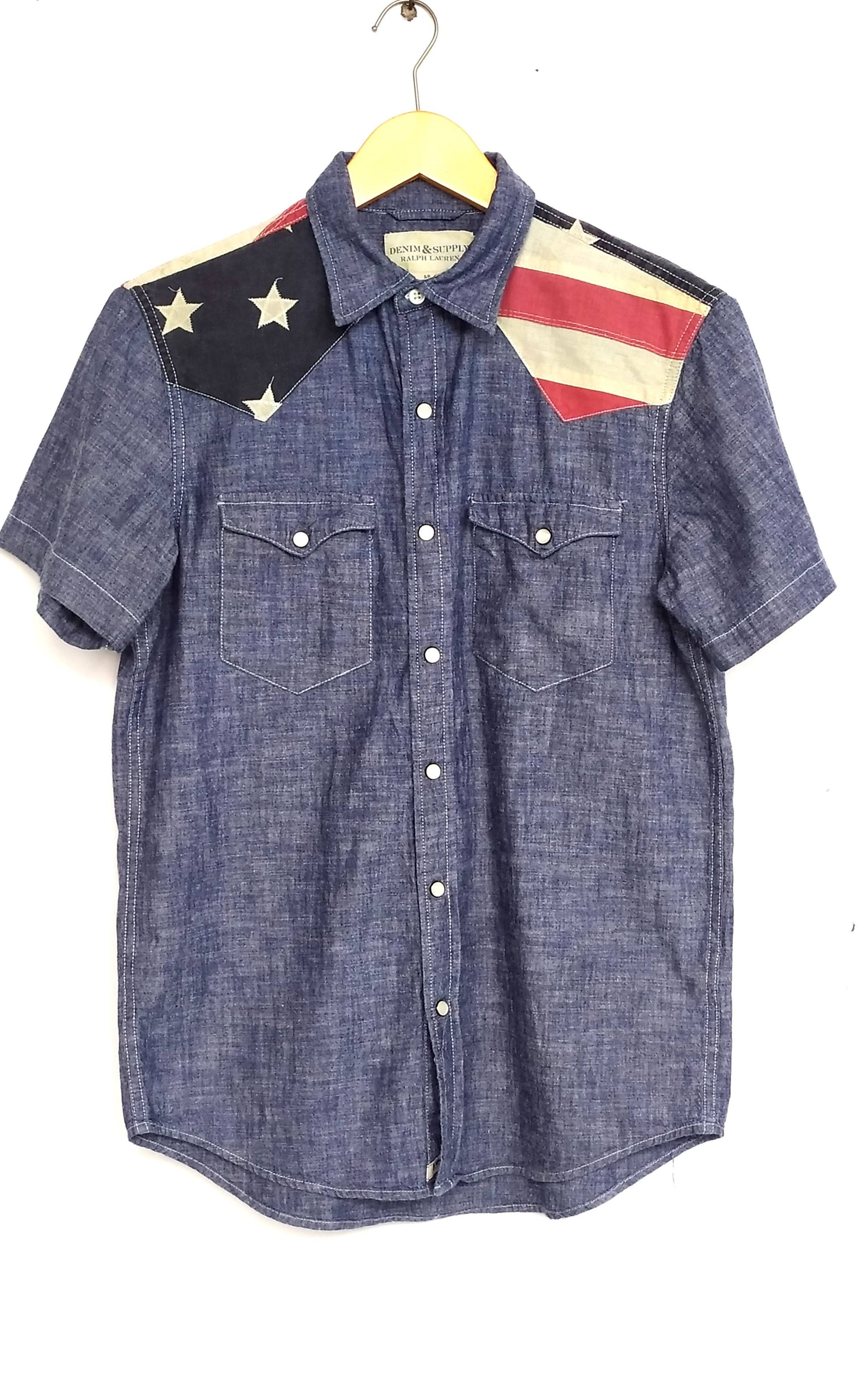 Denim & Supply Ralph Lauren Vtg Denim and Supply Ralph Lauren american flag shirt Size US S / EU 44-46 / 1 - 1 Thumbnail