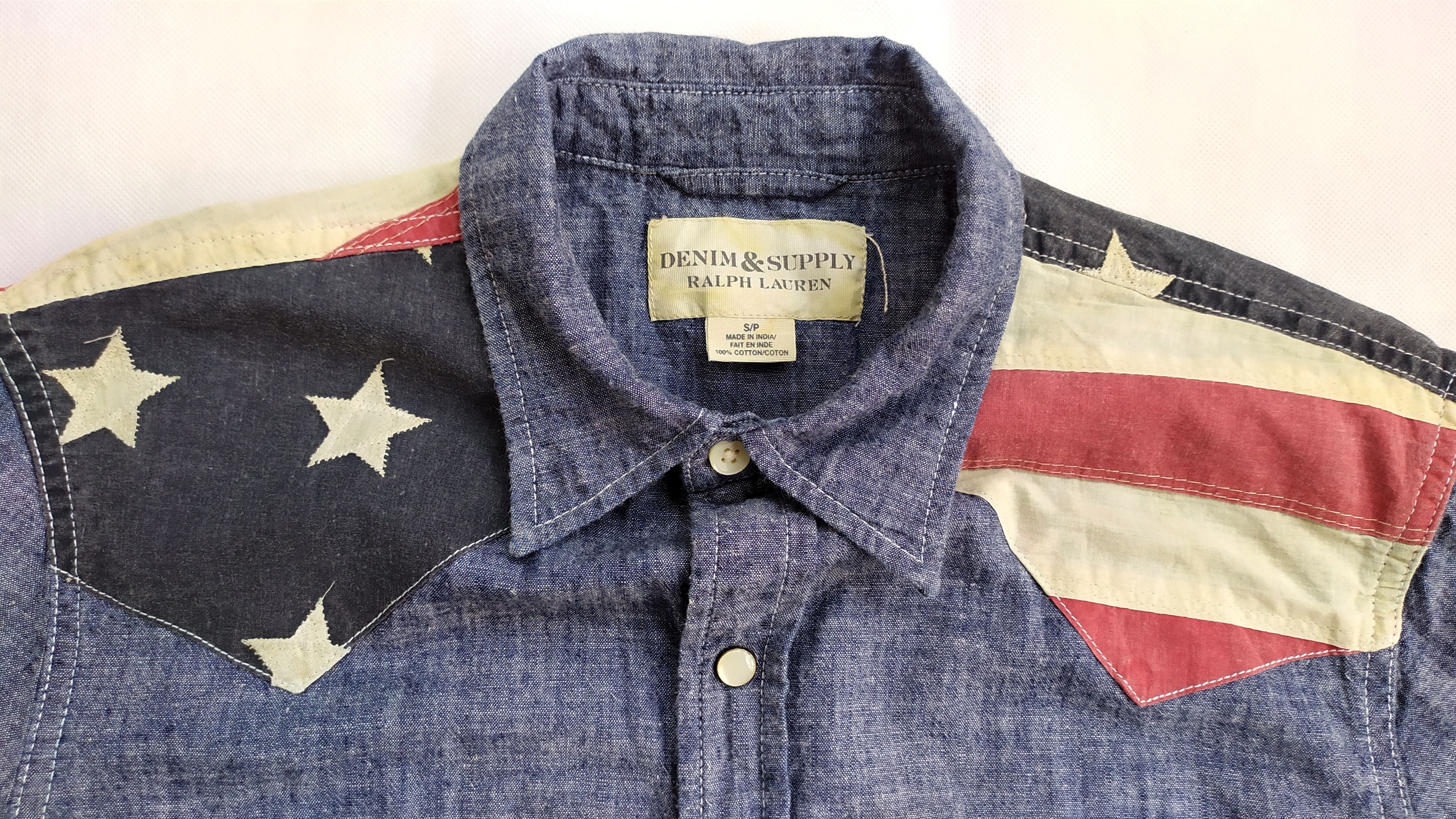 Denim & Supply Ralph Lauren Vtg Denim and Supply Ralph Lauren american flag shirt Size US S / EU 44-46 / 1 - 6 Thumbnail