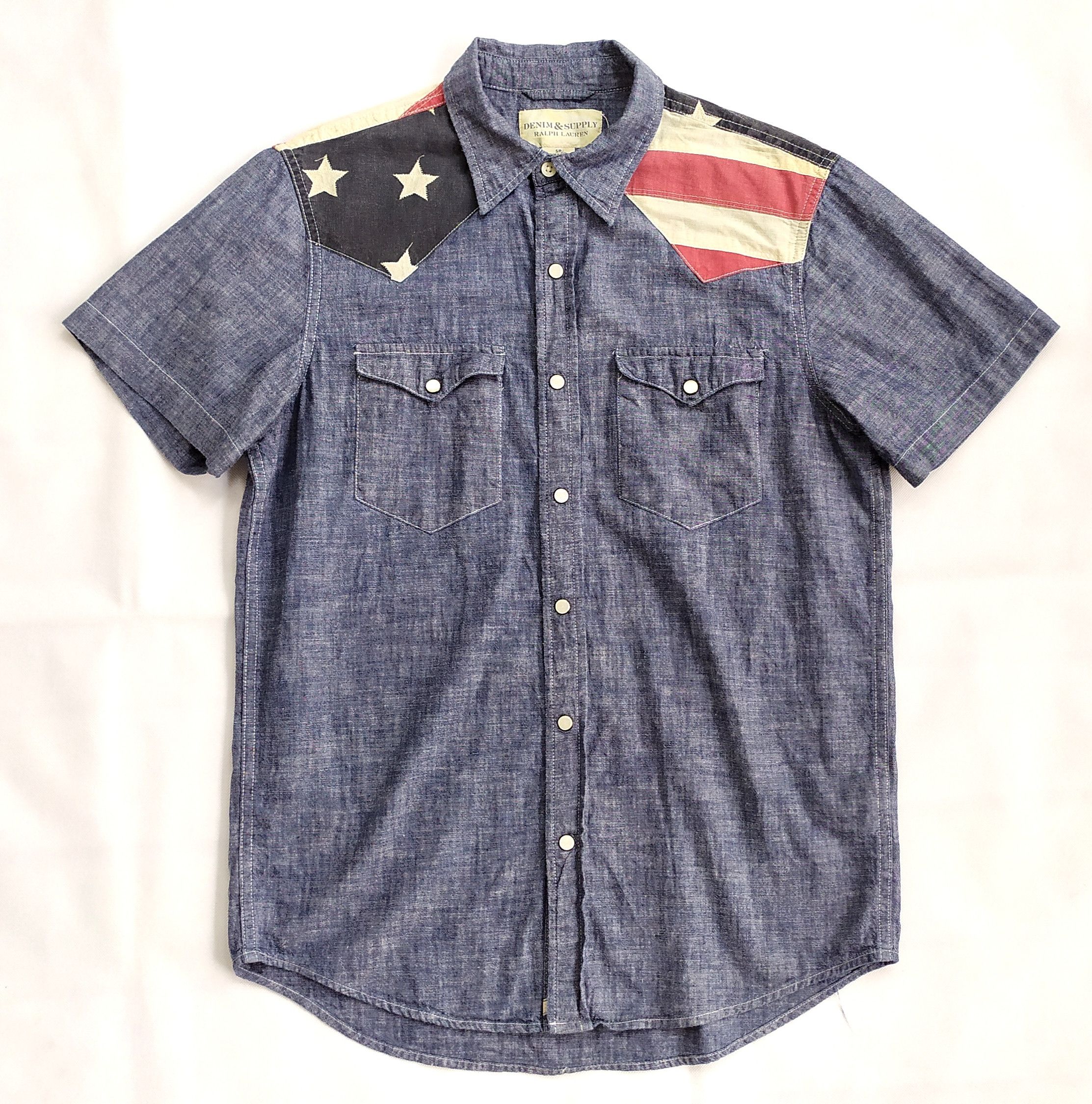 Denim & Supply Ralph Lauren Vtg Denim and Supply Ralph Lauren american flag shirt Size US S / EU 44-46 / 1 - 3 Thumbnail