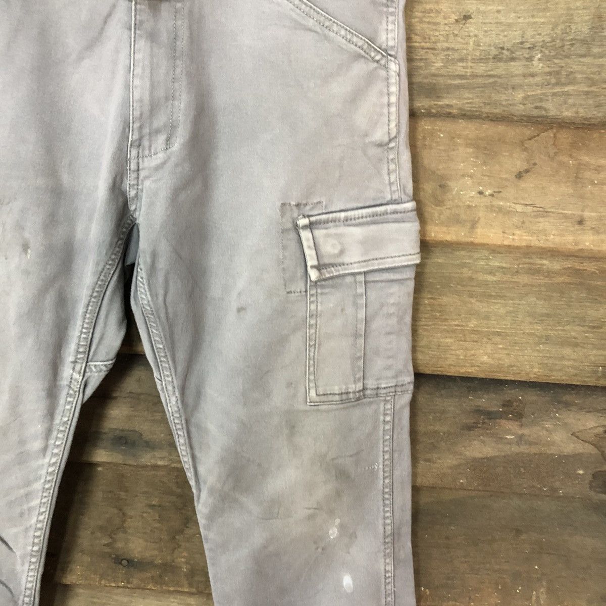 Japanese Brand × StraightFaded Gladiator Blue Faded multi pocket tactical Cargo Pants #4455 Size US 29 - 7 Thumbnail