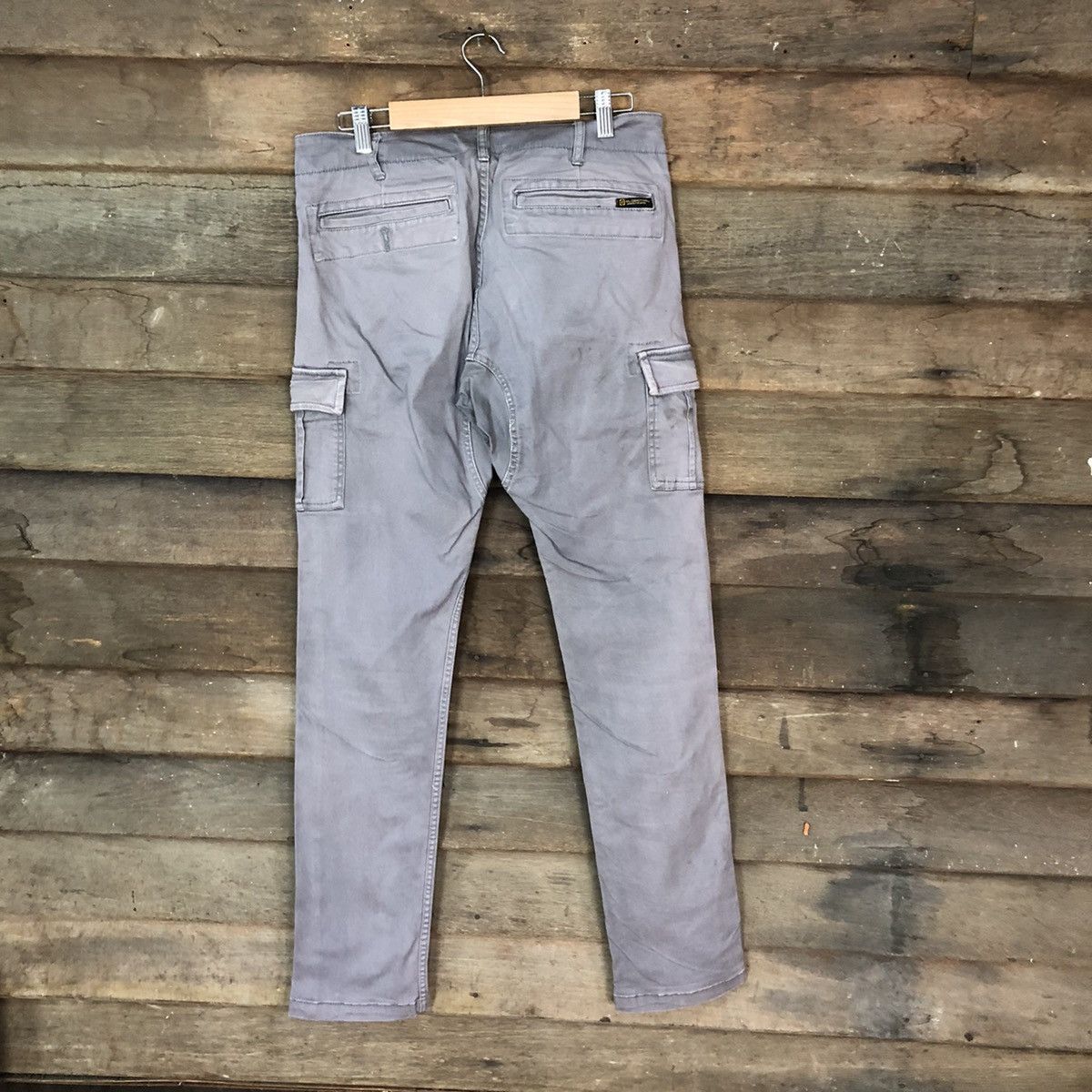Japanese Brand × StraightFaded Gladiator Blue Faded multi pocket tactical Cargo Pants #4455 Size US 29 - 11 Thumbnail
