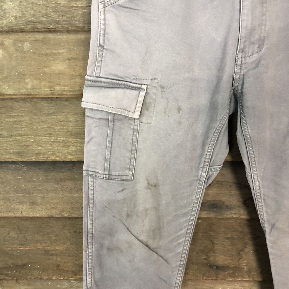 Japanese Brand × StraightFaded Gladiator Blue Faded multi pocket tactical Cargo Pants #4455 Size US 29 - 6 Thumbnail