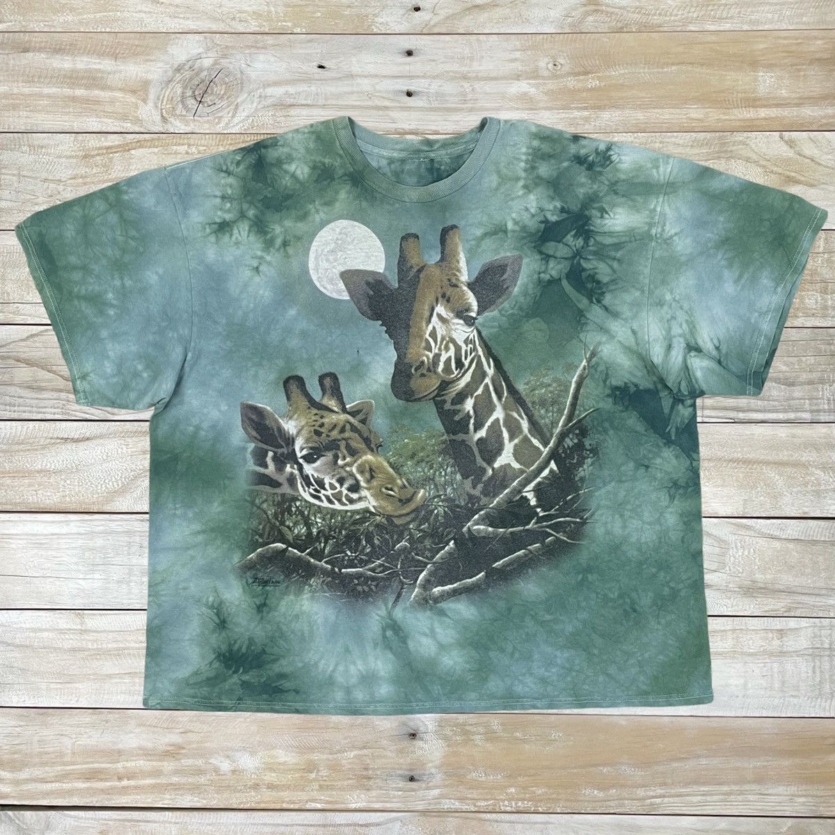 Vintage Vintage 1999 The Mountain Giraffe Nature Tie Dye Shirt | Grailed