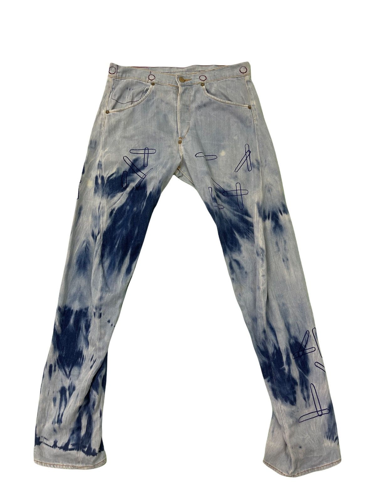 Levi's Vintage Clothing Levi’s Engineered Jeans Acid Washed Printed Regular 1🟦0 Size US 31 - 3 Thumbnail