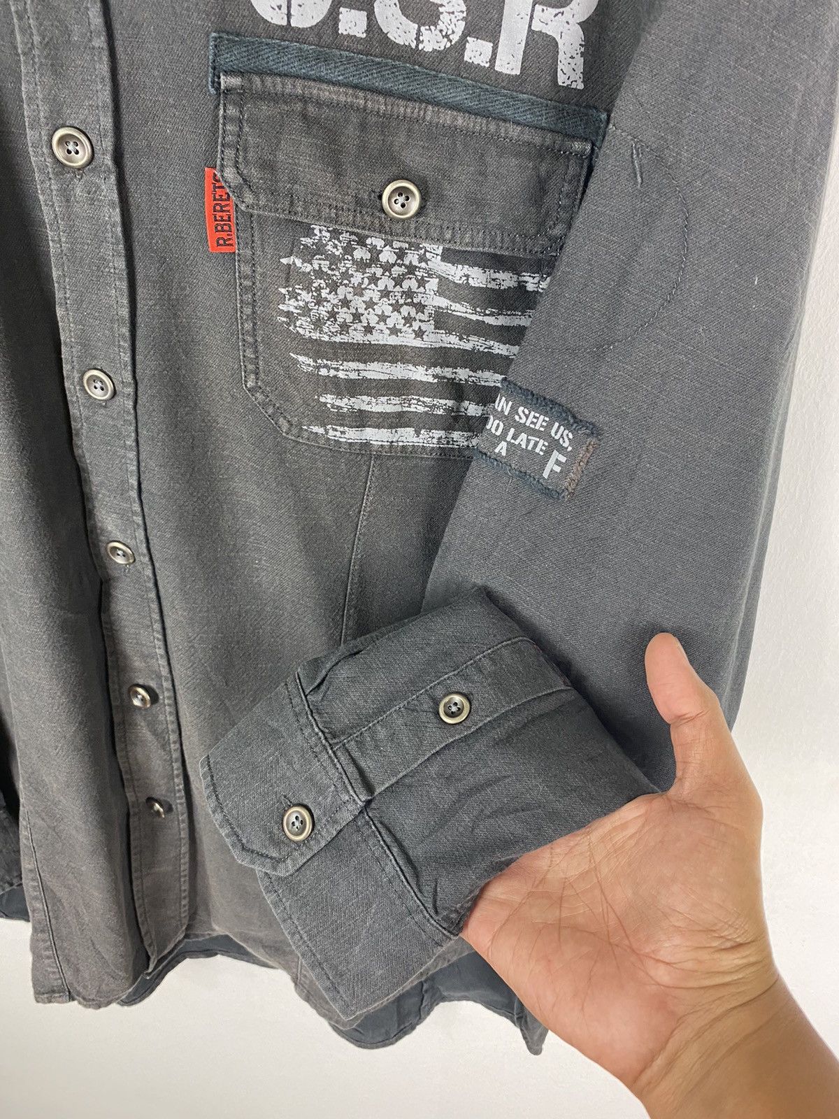 Japanese Brand × Vintage Japanese Brand Red Berets Double Pocket U.S.R Army Patch LS Size US XXL / EU 58 / 5 - 7 Thumbnail