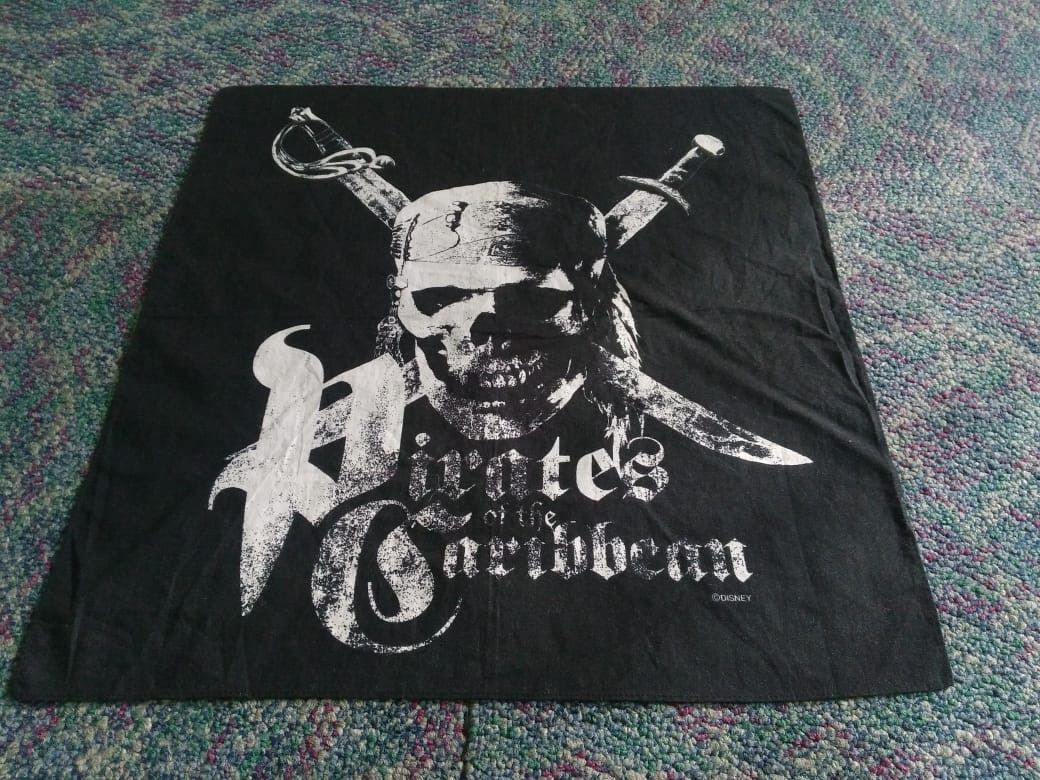 Disney Pirates of the Caribbean Pocketsquare Handkerchief Bandana Size ONE SIZE - 1 Thumbnail