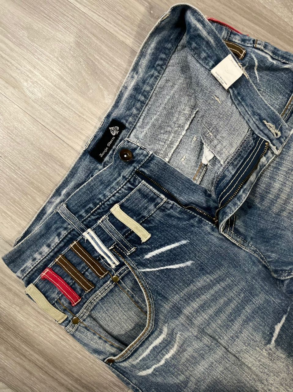 Japanese Brand Rare 🔥JUNGLE STORM Double Waist Multicolored Belt Loop Size US 30 / EU 46 - 4 Thumbnail