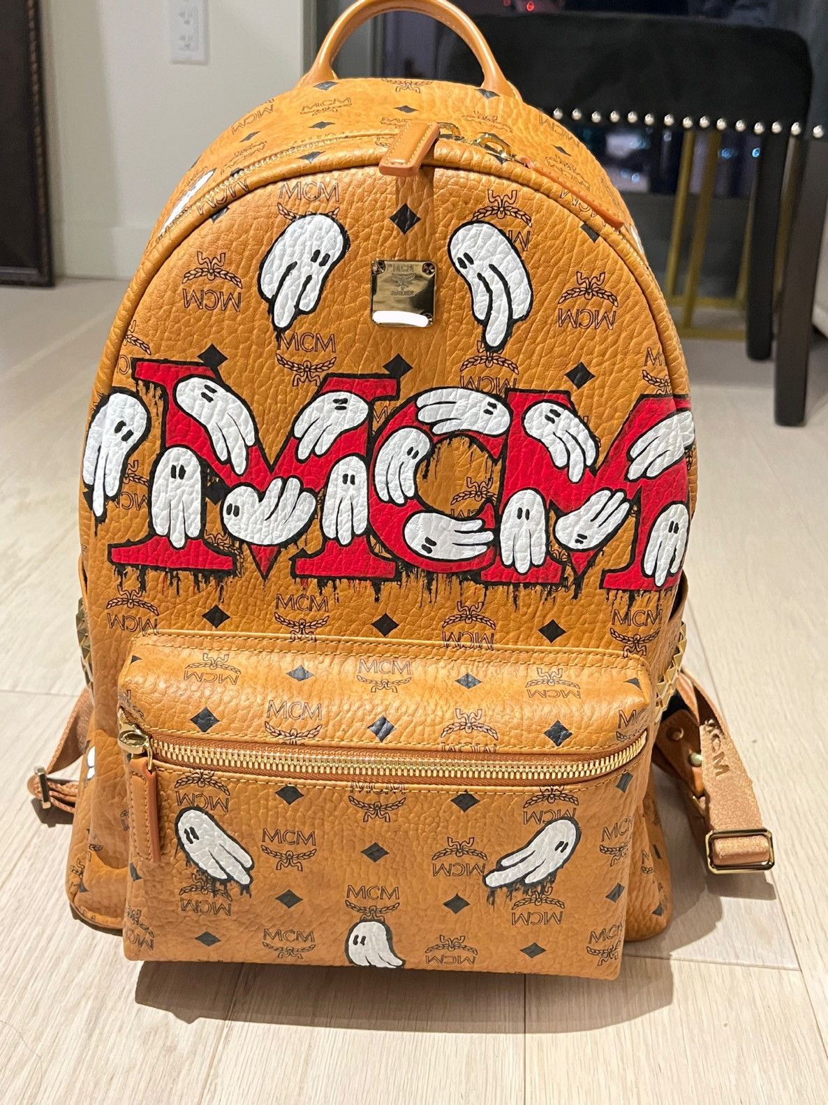 MCM ONE OF ONE Blu Boy x MCM Backpack AUTHENTIC w Receipt Grailed