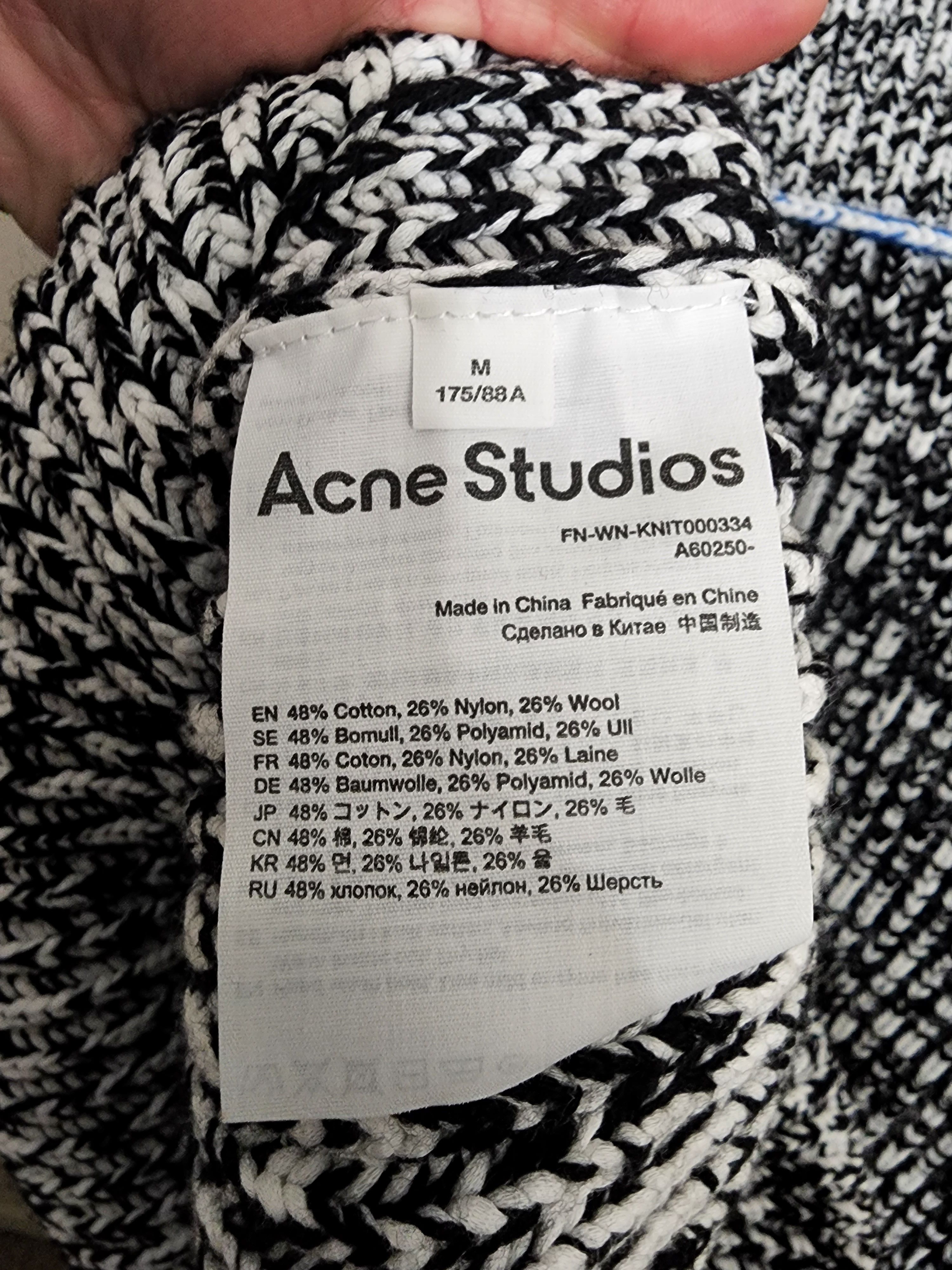 Acne Studios Acne Studios Black&White Chunky Sweater Vest | Grailed