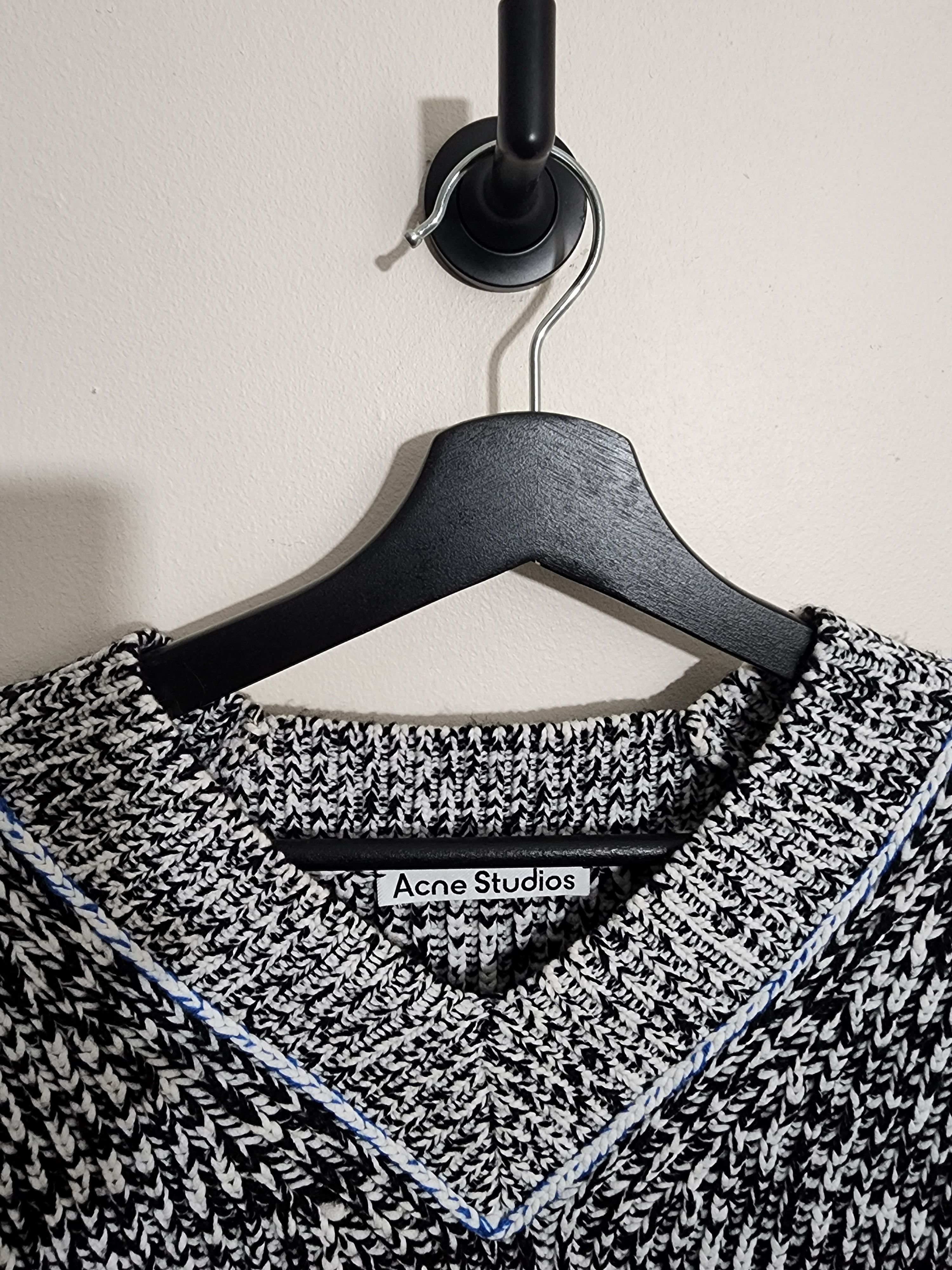Acne Studios Acne Studios Black&White Chunky Sweater Vest Size US M / EU 48-50 / 2 - 4 Thumbnail