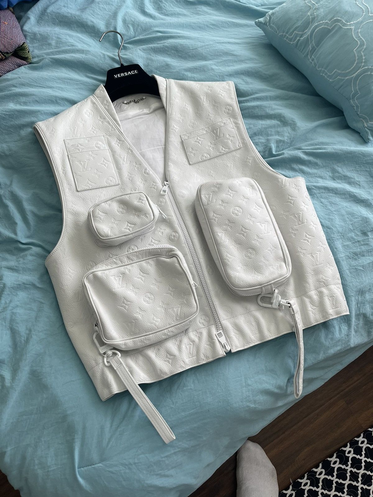 Louis Vuitton × Virgil Abloh Louis Vuitton 19SS street style plain leather vest Size US L / EU 52-54 / 3 - 16 Thumbnail