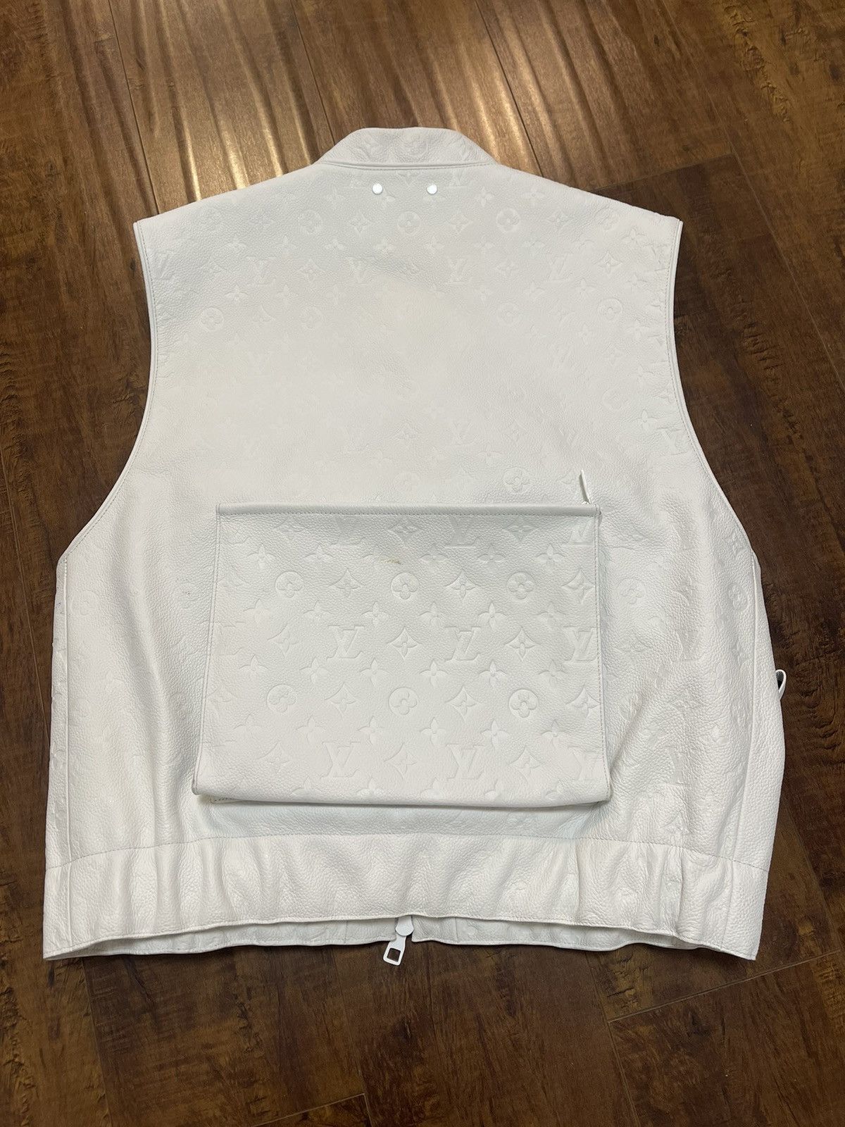 Louis Vuitton × Virgil Abloh Louis Vuitton 19SS street style plain leather vest Size US L / EU 52-54 / 3 - 2 Thumbnail