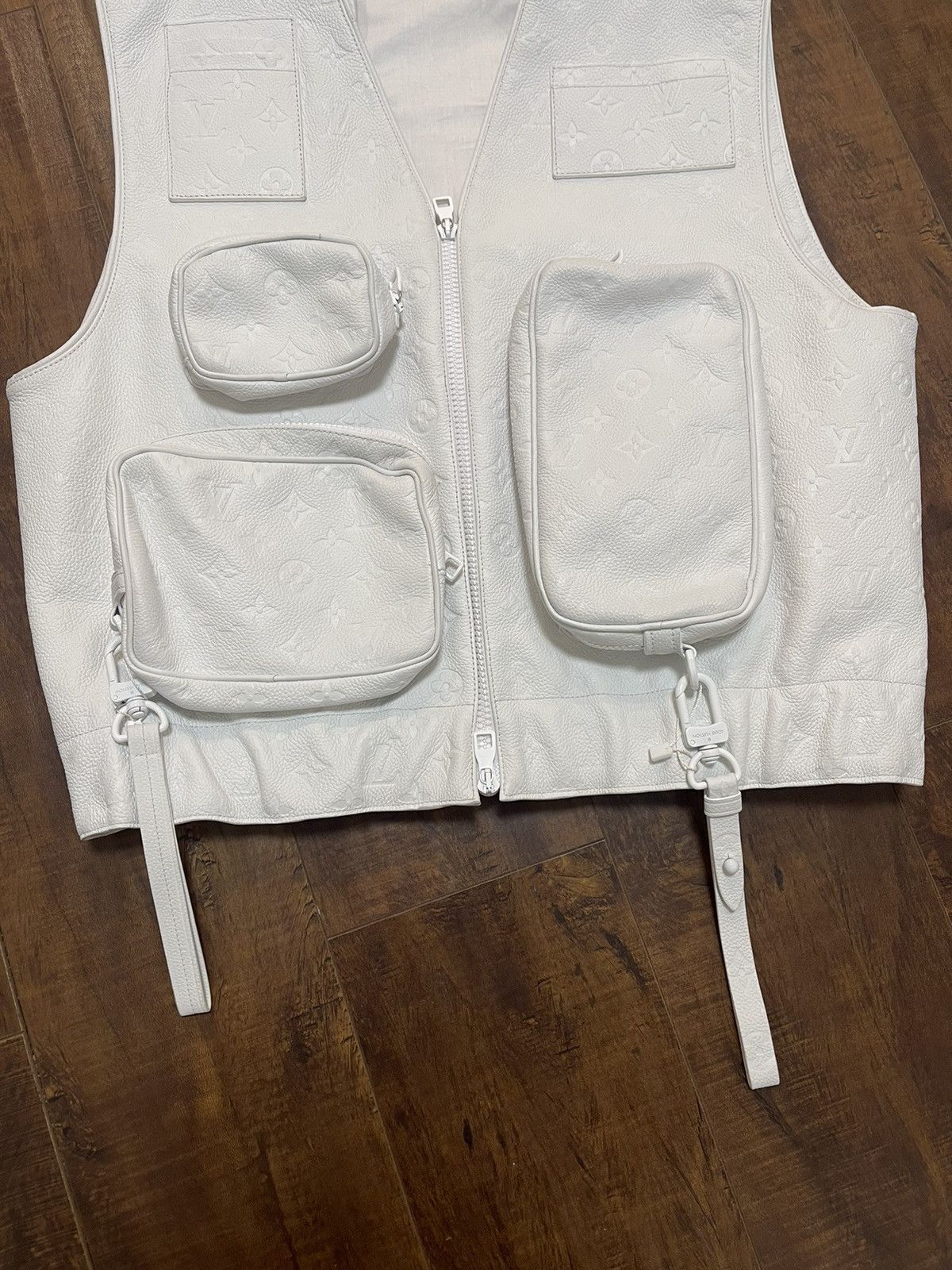 Louis Vuitton × Virgil Abloh Louis Vuitton 19SS street style plain leather vest Size US L / EU 52-54 / 3 - 6 Thumbnail