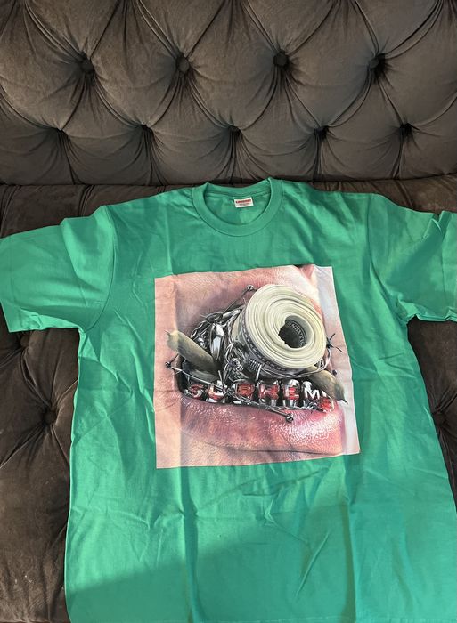 Supreme Supreme Green Braces Tee SZ M F/W 2022 | Grailed