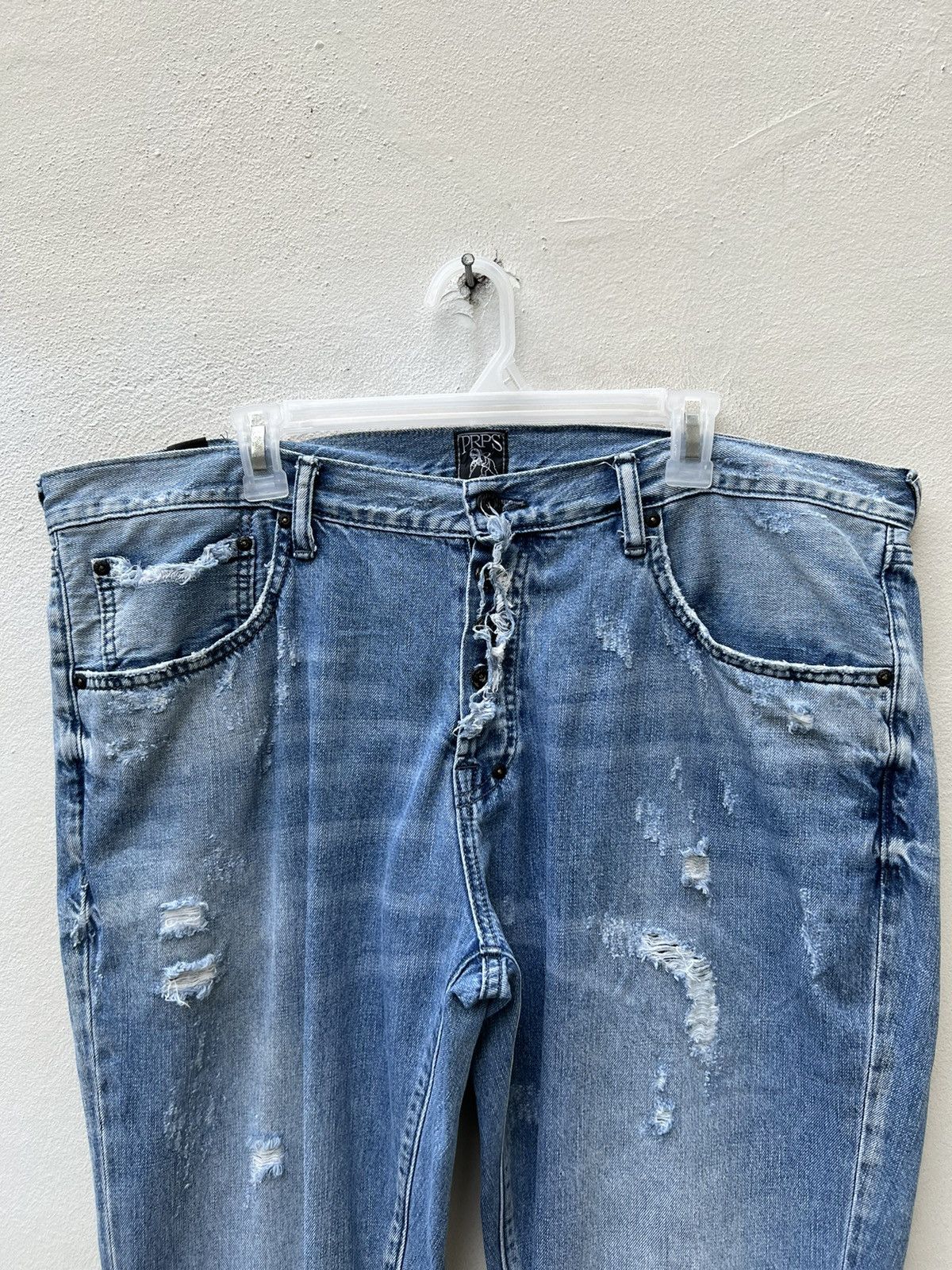 Prps Vintage PRPS Rips Distress Denim Demon Fit Jeans Size US 40 / EU 56 - 7 Thumbnail