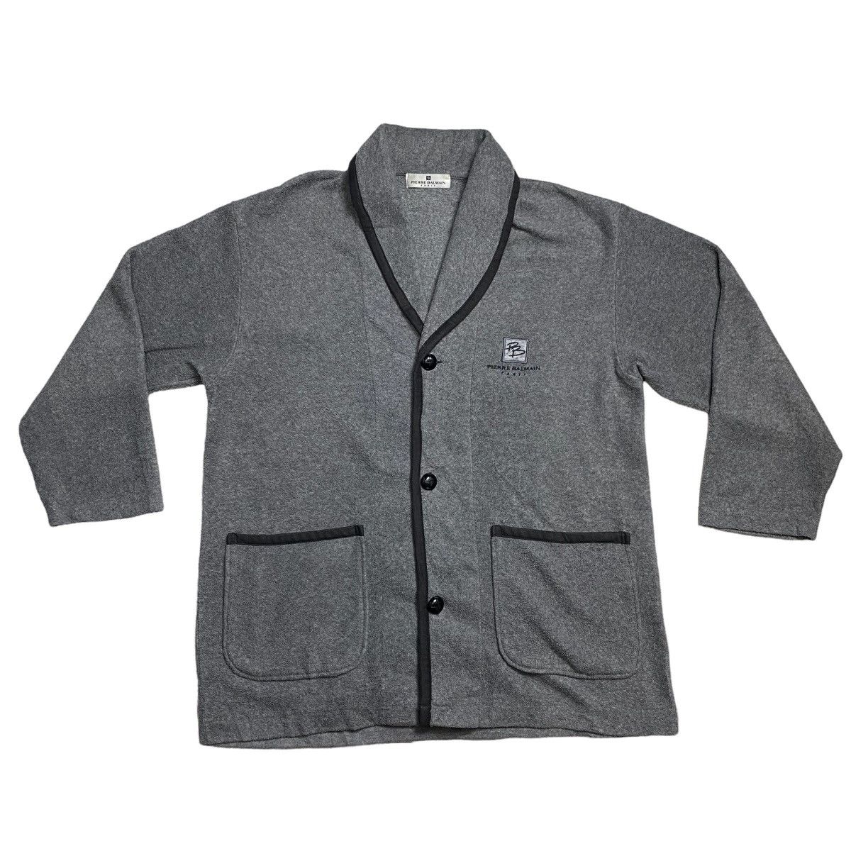 Balmain × Pierre Balmain × Vintage Pierre Balmain shawl collar cardigan fleece Size US M / EU 48-50 / 2 - 5 Thumbnail