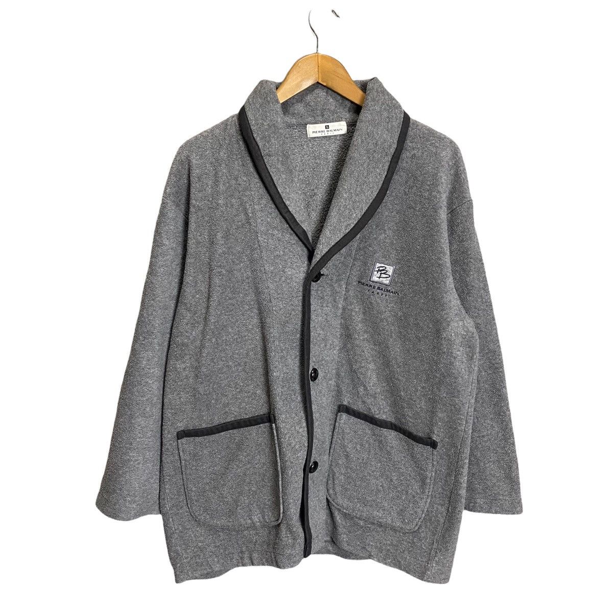 Balmain × Pierre Balmain × Vintage Pierre Balmain shawl collar cardigan fleece Size US M / EU 48-50 / 2 - 1 Thumbnail
